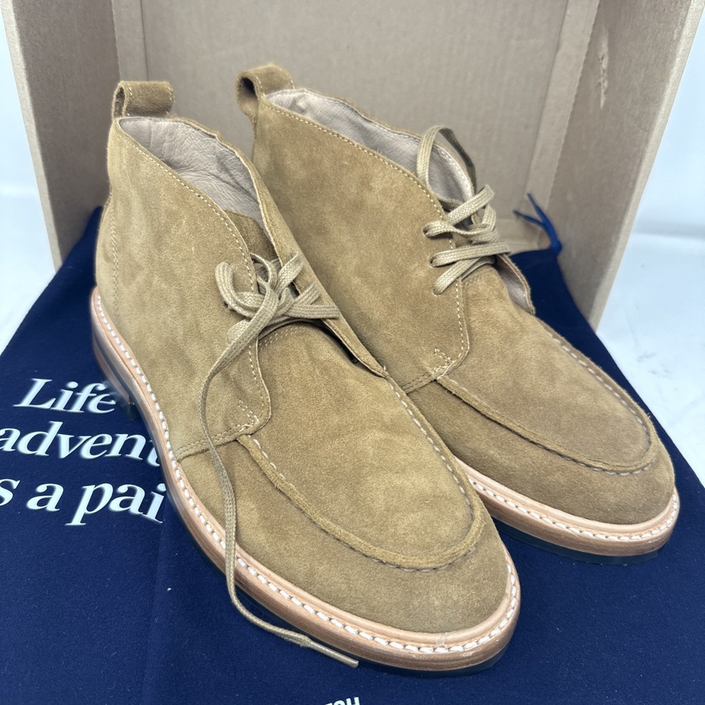 Mens 8 Taylor Stitch Forester Chukka Boot Brown Suede Ankle Vibram Leather